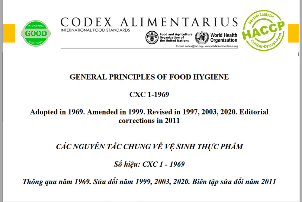 Tiêu chuẩn HACCP CODEX 2020 PDF – Bản Tiếng Việt (Download)