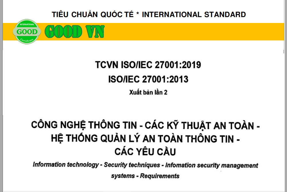 Tiêu chuẩn ISO 27001:2013 PDF – Bản Tiếng Việt (Download)
