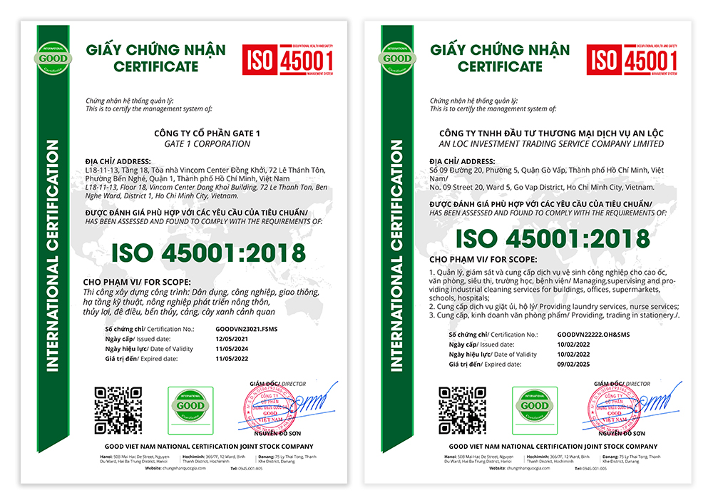 Chứng nhận ISO 45001 Goodvietnam