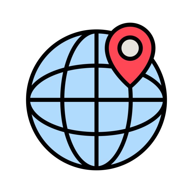 global location icon vector