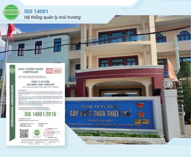 iso 14001 cong ty co phan cap nuoc thua thien hue