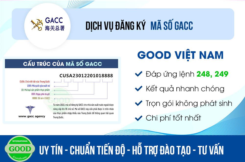 dịch vụ đăng ký mã số GACC Good Việt Nam