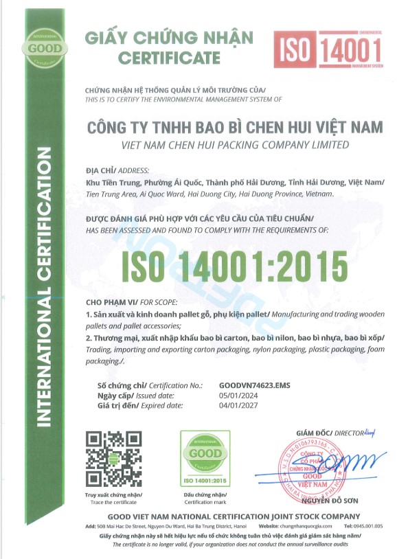 Công ty TNHH Bao Bì Chen Hui Việt Nam