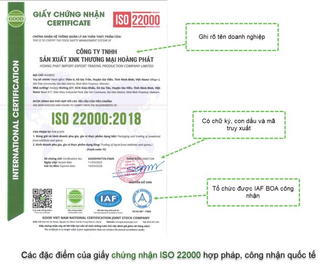 giay chung nhan iso 22000 hop phap