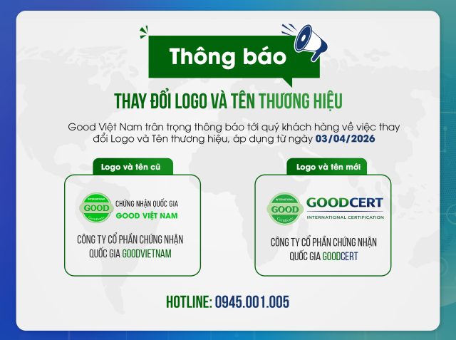 Thông báo đổi tên công ty Goodcert Good Việt Nam